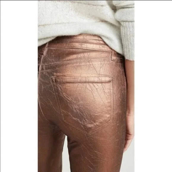 NWT L’Agence Margot Metallic HighRise Skinny Jeans - Picture 5 of 16